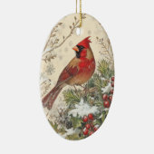 Christmas Cardinal Oval Ornament (Rechts)