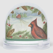 Christmas Cardinal Snow Globe Schneekugeln (Rückseite)