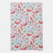 Christmas Cardinals Midcentury Modern Geschirrtuch (Vertikal)