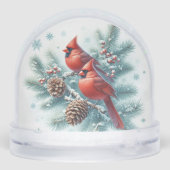 Christmas Cardinals Winter Schneekugeln (Rückseite)