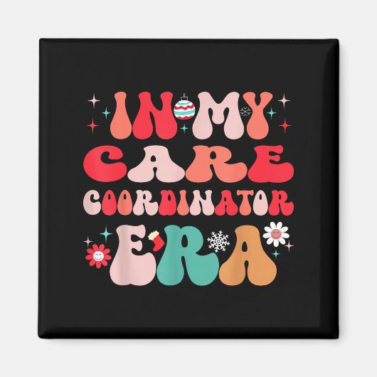 Christmas Care Coordinator For Funny Men Women Kid Magnet (Vorne)