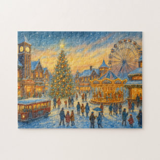 Christmas Carnival Town Winter Village Puzzle