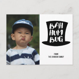 Christmas Carol Bah Humbug Holiday Foto Postkarte