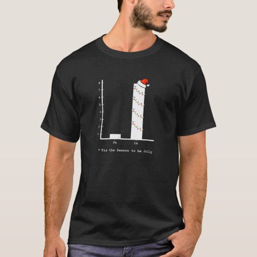 Christmas Carol Bar Graph Fun Math Holiday Tee  (Vorderseite)