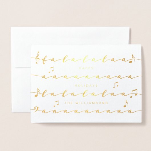 Christmas Carol Fa La Music Family Foto Folienkarte (Vorderseite mit Umschlag)