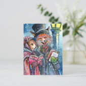 Christmas Carol Feiertagspostkarte (Stehend Vorderseite)