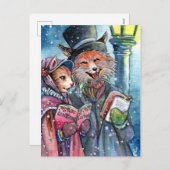 Christmas Carol Feiertagspostkarte (Vorne/Hinten)