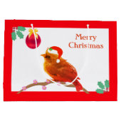 Christmas Carol Little Bird Große Geschenktüte (Rückseite)