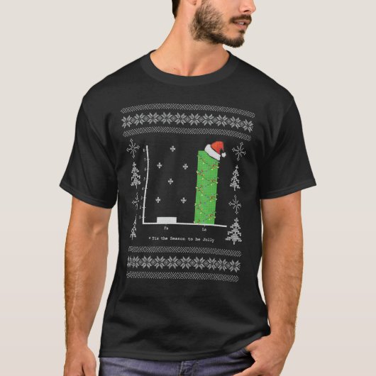 Christmas Carol Math Bar Graph Ugly Christmas 1 T-Shirt (Vorderseite)