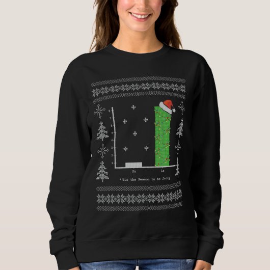Christmas Carol Math Bar Graph Ugly Christmas Sweatshirt (Vorderseite)