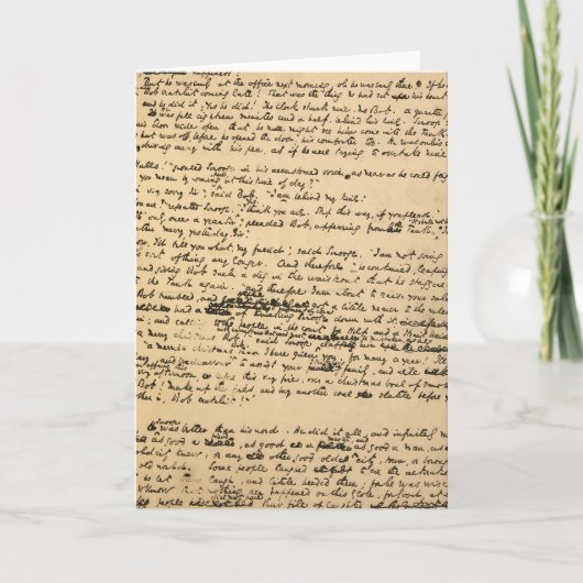 Christmas Carol Original Manuscript Feiertagskarte (Vorderseite)