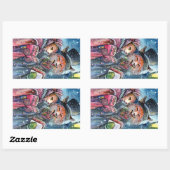 Christmas Carol Rechteckiger Aufkleber (Blatt)