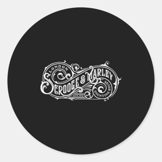 Christmas Carol Scrooge And Marley Counting House Runder Aufkleber (Vorderseite)