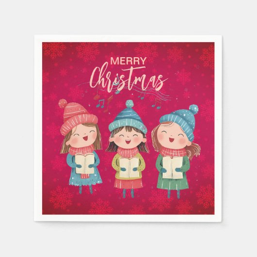 Christmas Carol Serviette (Vorderseite)