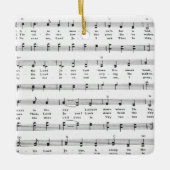 Christmas Carol Sheet Music Away in hat Essen Keramikornament (Vorderseite)