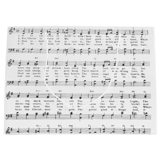 Christmas Carol Sheet Music Große Geschenktüte (Vorderseite)