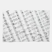 Christmas Carol Sheet Music Kleine Weihnachten Geschirrtuch (Horizontal)