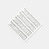 Christmas Carol Sheet Music Kleine Weihnachten Serviette (Ecke)