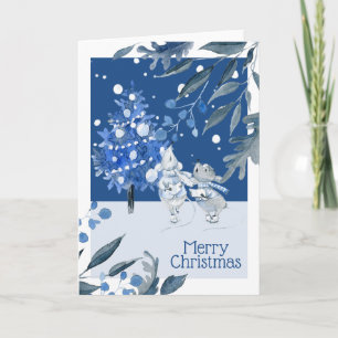 Christmas Carol Singer Mice Karte