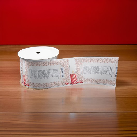 "Christmas Carol" Story Candles Pink | Satinband