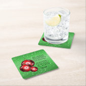 Christmas Carol Texte Hark Herald Angels Rechteckiger Pappuntersetzer (Vor Ort)