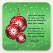 Christmas Carol Texte Hark Herald Angels Rechteckiger Pappuntersetzer (Vorderseite)