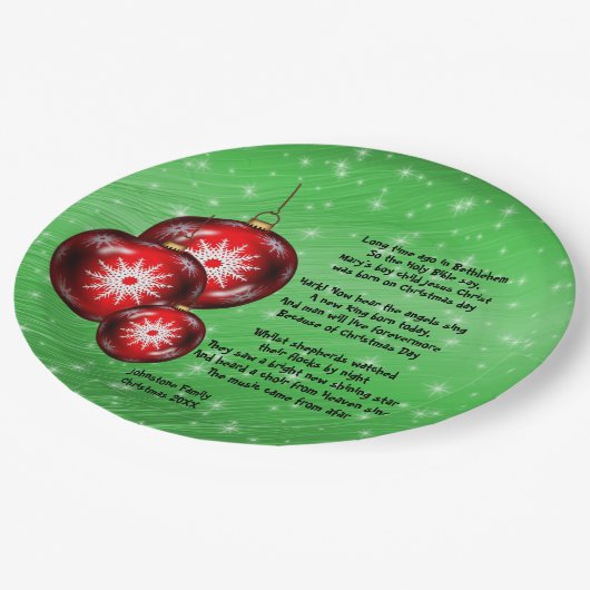 Christmas Carol Texte Long Time vor 9" Pappteller (Schrägansicht)