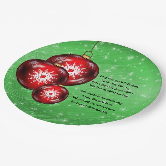 Christmas Carol Texte Long Time vor 9" Pappteller (Schrägansicht)