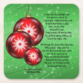 Christmas Carol Texte - Mitternacht - Mitternacht  Rechteckiger Pappuntersetzer (Vorderseite)