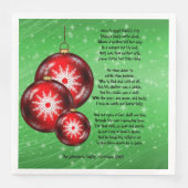 Christmas Carol Texte Once Royal Davids City - Wei Serviette (Vorderseite)