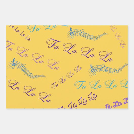 Christmas Carol theme-Fa, la, la, Geschenkpapier Set (Vorderseite 2)