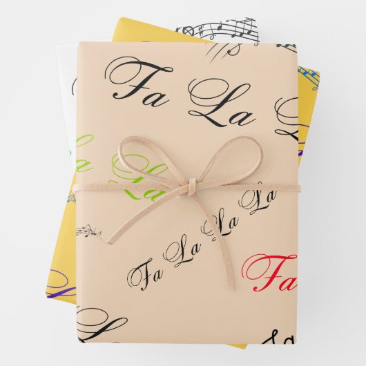 Christmas Carol theme-Fa, la, la, Geschenkpapier Set (Beispiel)