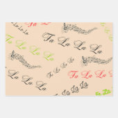Christmas Carol theme-Fa, la, la, Geschenkpapier Set (Vorderseite)