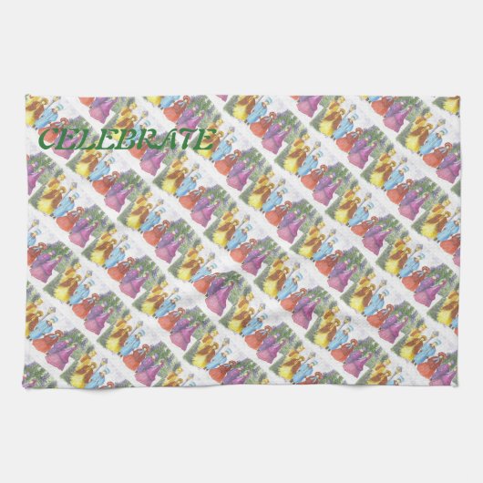 CHRISTMAS CAROLERS GESCHIRRTUCH (Horizontal)