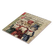Christmas Caroling Cats Fliese (Seite)