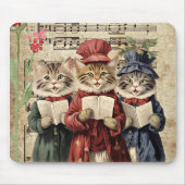 Christmas Caroling Cats Mousepad (Vorne)