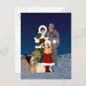 Christmas Carols Feiertagspostkarte (Vorne/Hinten)