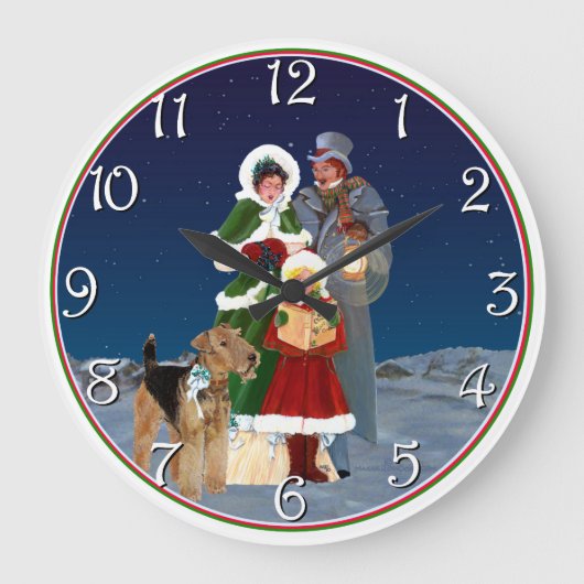 Christmas Carols Große Wanduhr (Vorderseite)