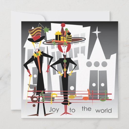 Christmas Carols Joy Card/Einladung Einladung (Vorderseite)