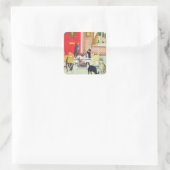 Christmas Carols Quadratischer Aufkleber (Tasche)