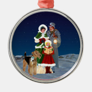 Christmas Carols Silbernes Ornament