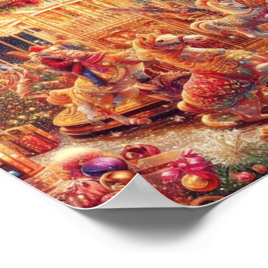 'Christmas Carousel Joy' Poster (Ecke)