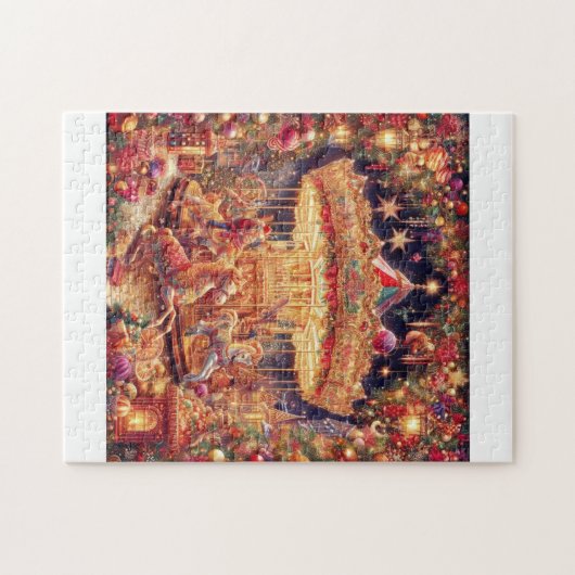 'Christmas Carousel Joy Puzzle,11" x 14", 252 Stüc Puzzle (Horizontal)