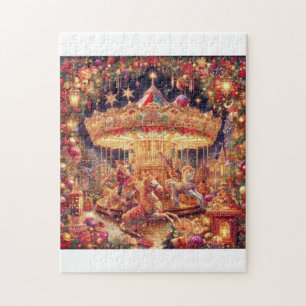 'Christmas Carousel Joy Puzzle,11" x 14", 252 Stüc Puzzle