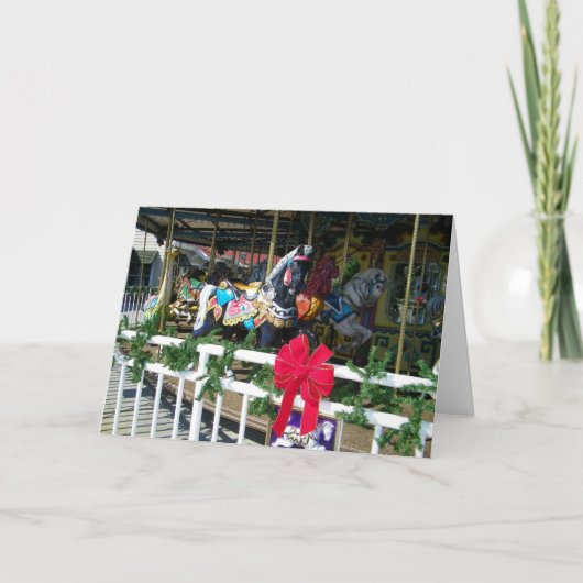 "CHRISTMAS CAROUSEL WISHES" FEIERTAGSKARTE (Vorderseite)