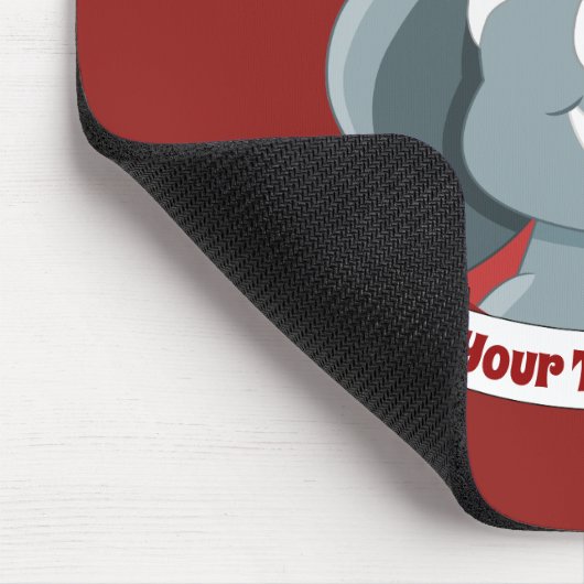 Christmas cartoon with a cute elephant mouse pad mousepad (Ecke)