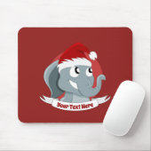 Christmas cartoon with a cute elephant mouse pad mousepad (Mit Mouse)