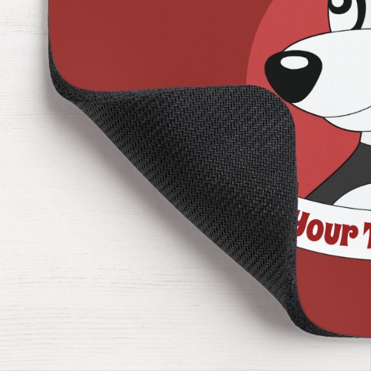 Christmas cartoon with cute panda bear mouse pad mousepad (Ecke)