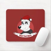 Christmas cartoon with cute panda bear mouse pad mousepad (Mit Mouse)