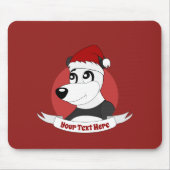Christmas cartoon with cute panda bear mouse pad mousepad (Vorne)